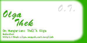 olga thek business card